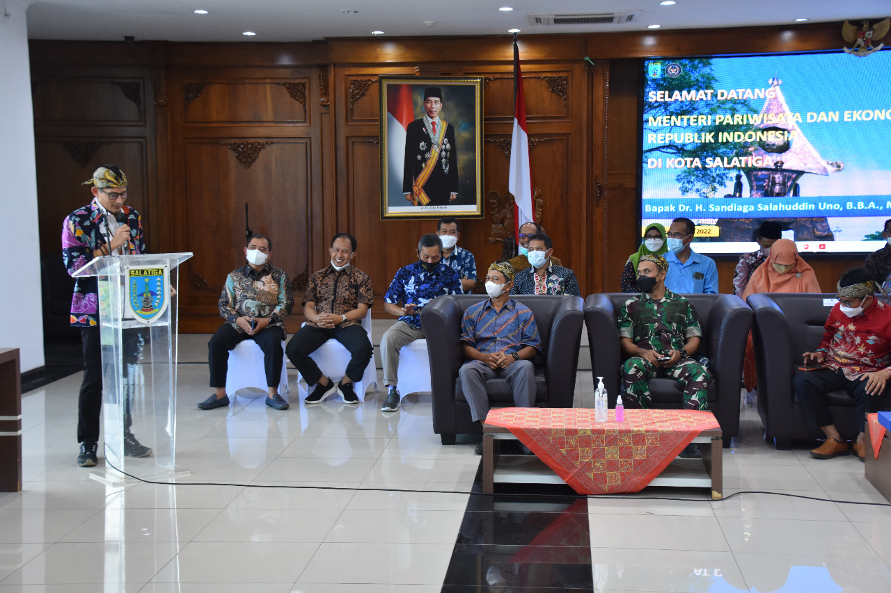 Danrem 073/MKT, Walikota Sambut Kunjungan Menteri Pariwisata Dan Ekonomi Kreatif RI